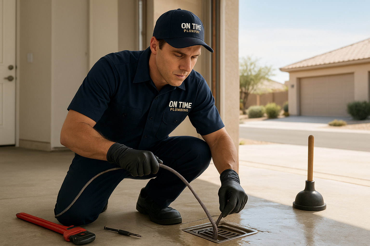 Floor Drain Cleaning Services in Phoenix, AZ | On Time Plumbing