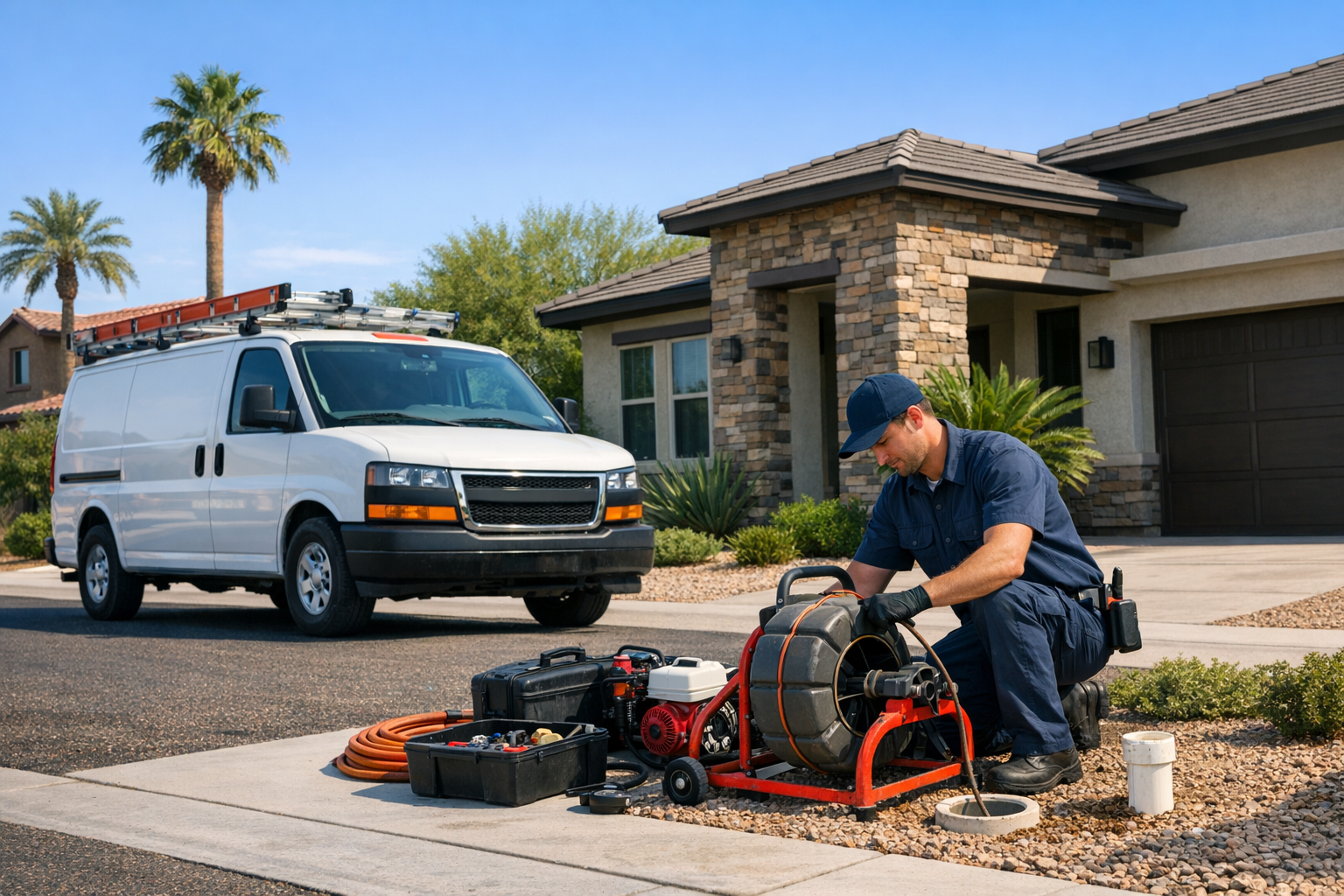 Main Sewer Line Cleaning in Goodyear, AZ | On Time Plumbing