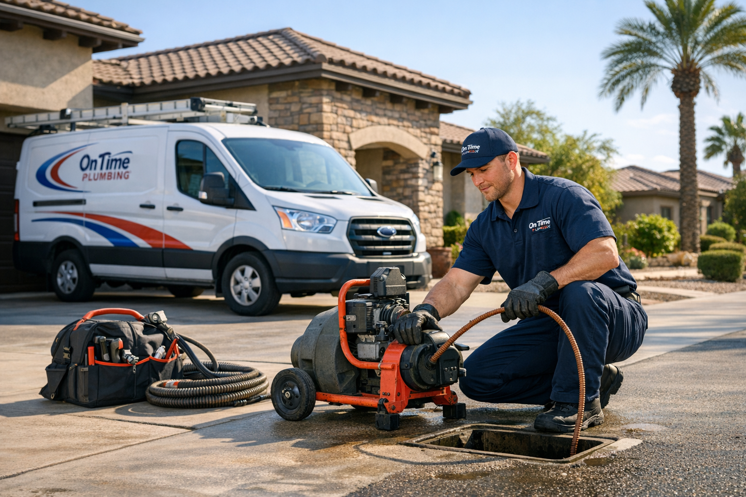 Rooter Services in Goodyear AZ | Fast Drain and Sewer Solutions by On Time Plumbing